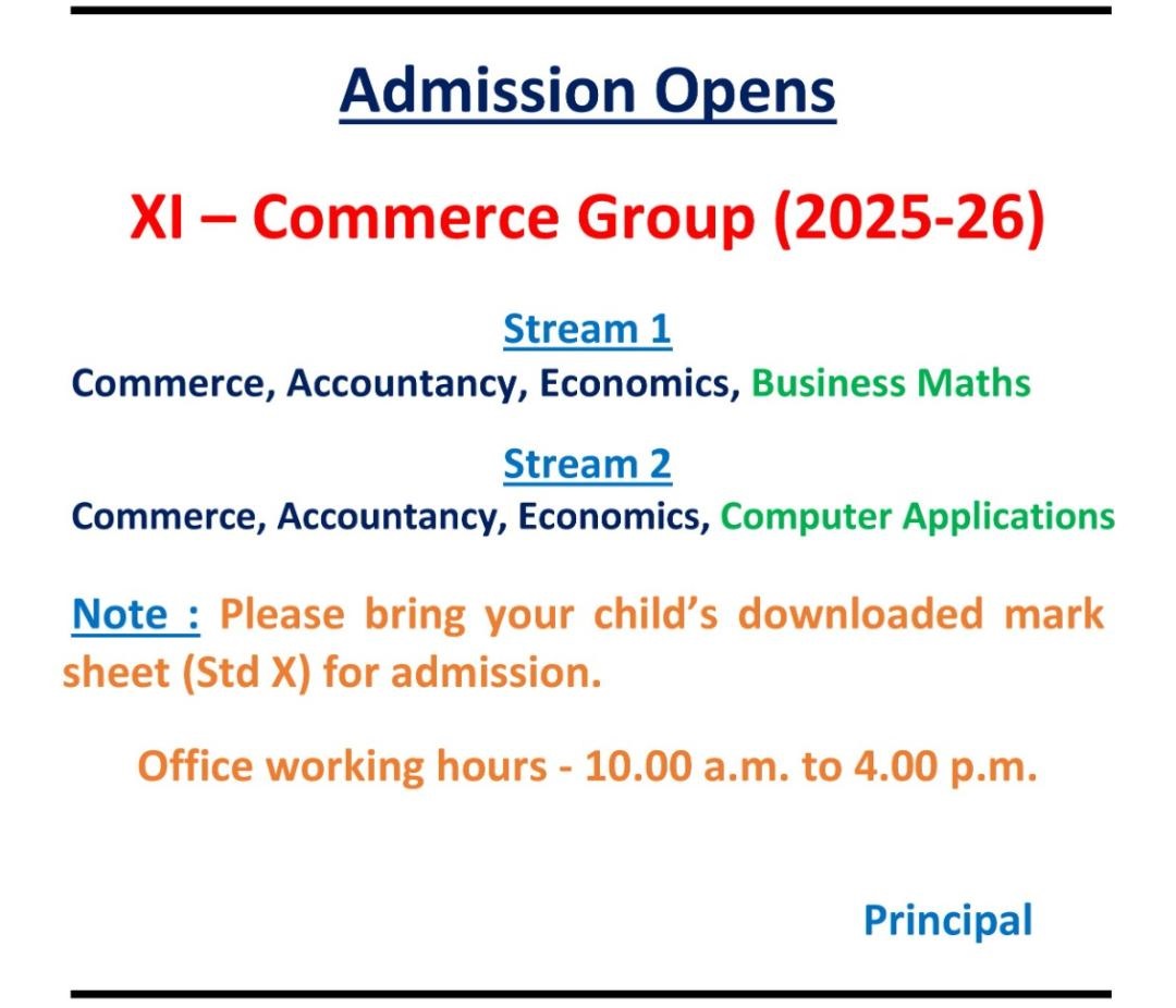 Admissions open
